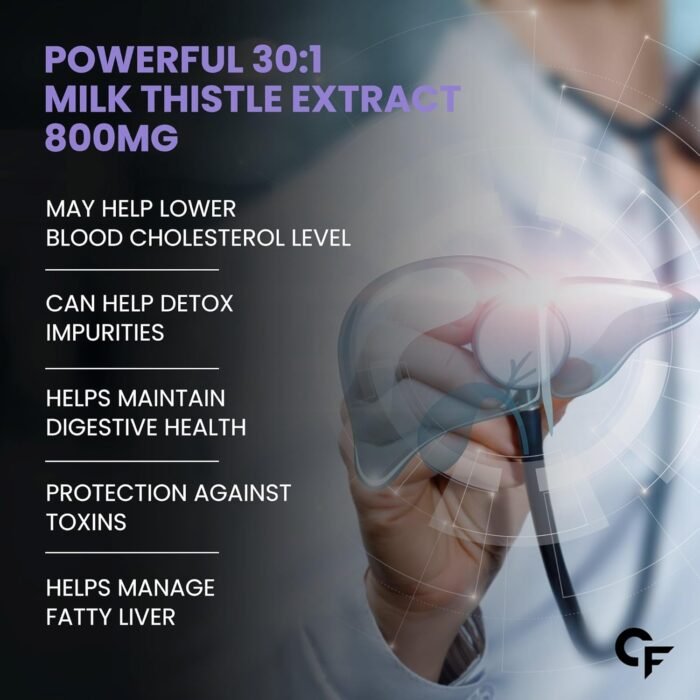Carbamide Forte Liver Detox Supplement with Milk Thistle | 800mg Milk Thistle Extract (30:1) | Liver Detox Tablets with Added Multivitamins & Amino Acids – 120 Veg Tablets - Image 8