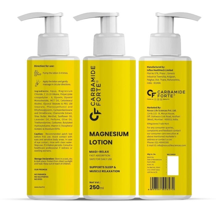 Carbamide Forte Magnesium Oil Lotion | Magnesium Lotion for Feet, Sleep Support, Muscle Recovery & Pain Relief | Magnesium Lotion for Sleep | 250ml - Image 9