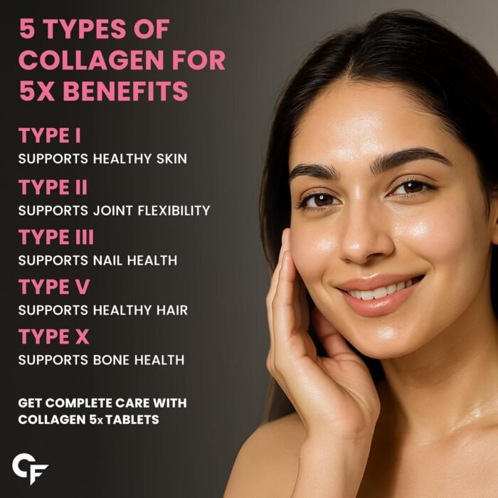 Carbamide Forte Multi Collagen Supplements For Skin | Collagen Tablets For Women & Men | Skin Supplements For Glowing Skin | Hydrolyzed Peptides With Type I, II, III, V & X - 90 Tablets - Image 3
