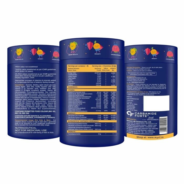 Carbamide Forte Multivitamin For Kids | Multivitamin Gummies For Kids | Multivitamin Gummies For Immunity | Vitamin Gummies For Immunity With No Added Sugar | 90 Gummy Bears - Image 10