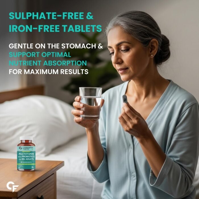 Carbamide Forte Multivitamin Tablets For Adults 50+ | Multivitamin for senior citizens 50 plus | Multivitamin 50 plus With Probiotics To Support Immunity & Energy Levels - 60 Veg Tablet - Image 4