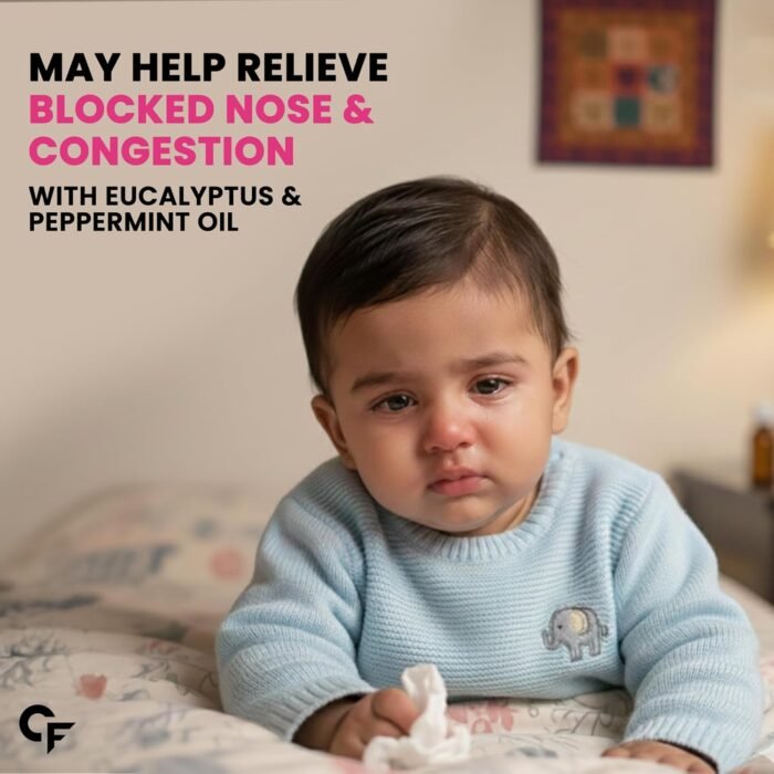 Carbamide Forte Natural Cold Relief Roll On for Babies | Baby Cold Relief Roll On with Eucalyptus & Peppermint Oil | Gentle Chest & Nose Rub for Babies 3+ Months | Ayurvedic Formula | 50 ml - Image 5