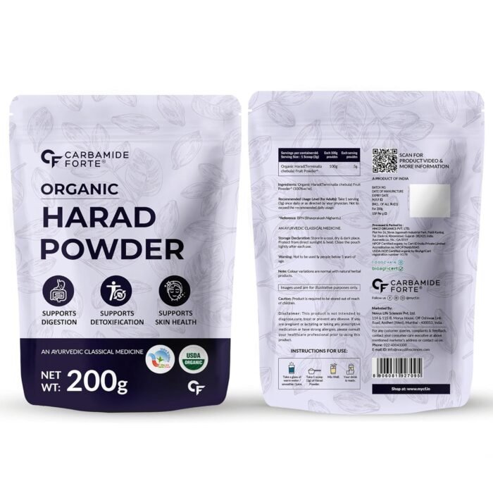 Carbamide Forte Organic Harad Powder | Haritaki Powder for Digestion, Cleansing & Wellness | kadukkai powder for digestion & Detox Support – 200g - Image 10