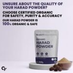 Carbamide Forte Organic Harad Powder | Haritaki Powder for Digestion, Cleansing & Wellness | kadukkai powder for digestion & Detox Support – 200g - Image 3