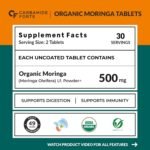 Carbamide Forte Organic Moringa Tablet with 1000mg Leaves Extract | Moringa Powder Tablets for Immunity, Digestion & Energy | Tablets 60 - Image 2