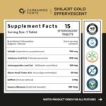 Carbamide Forte Shilajit/Shilajeet (750mg) Gold Effervescent Tablets | Shilajit For Men | Helps In Boosting Strength, Stamina & Power | 15 Tablets - Image 2