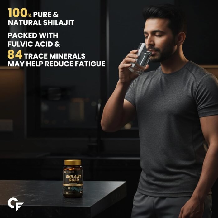 Carbamide Forte Shilajit Gold Capsules For Men With Pure Shilajit Swarna Bhasma,Gokshura,Ashwagandha | Himalayan Shilajiit For Men | Shilajeet Gold Original | Shilajeet Capsule | 60 Veg Capsules - Image 3