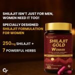 Carbamide Forte Shilajit Gold Capsules For Women With Pure Shilajeet Swarna Bhasma, Saffron & Ashwagandha | Himalayan Shilajit for Women | Shilajeet Gold Original | 60 Veg Capsules - Image 3