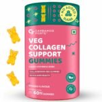 Carbamide Forte Veg Collagen Support Gummies, 60 Gummies | Collagen Supplements for Women & Men for Skin & Hair - Mango Flavour, 250 Grams, 60 Servings