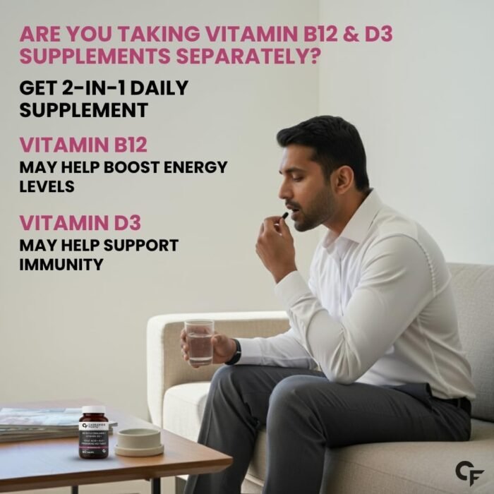 Carbamide Forte Vitamin B12 1500mcg with Vitamin D3 | Vitamin B12 Supplements for Men & Women | Methylcobalamin 1500mcg with Vitamin D Tablets - 60 Tablets - Image 3