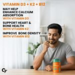 Carbamide Forte Vitamin D3 K2 B12 Gummies | Vitamin B12 Supplements & Vitamin D Supplement | Vitamin K2 Supplements | Plant Based Veg Lichen Source D3 Supplement for Bone Health | Mango Flavor - 60 Gummies - Image 3