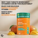 Carbamide Forte Vitamin D3 K2 B12 Gummies | Vitamin B12 Supplements & Vitamin D Supplement | Vitamin K2 Supplements | Plant Based Veg Lichen Source D3 Supplement for Bone Health | Mango Flavor - 60 Gummies - Image 8