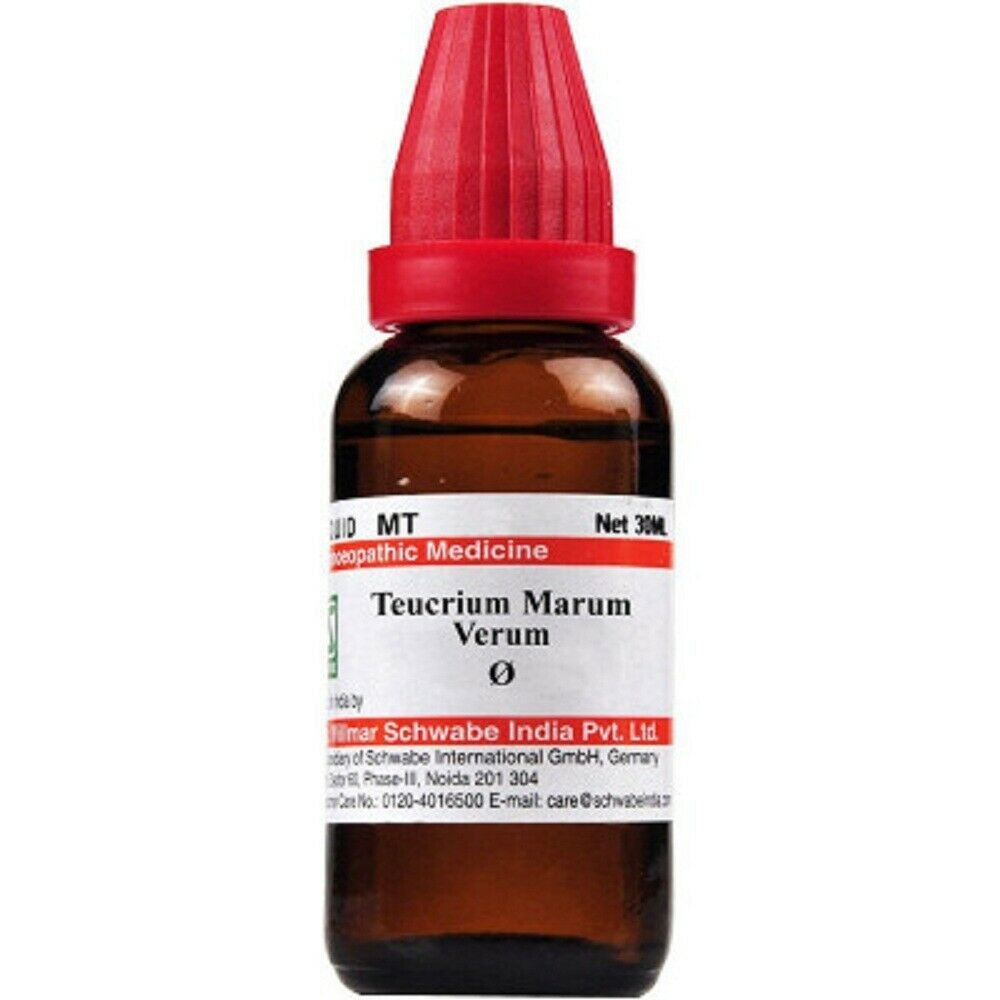 Dr-Willmar-Schwabe-Homeopathic-Teucrium-marum-verum-Mother-Tincture-Q-30ml.jpg Dr Willmar Schwabe India Homoeopathic Teucrium Marum verum 1X (Q) 30ml for sneezing - Image 1