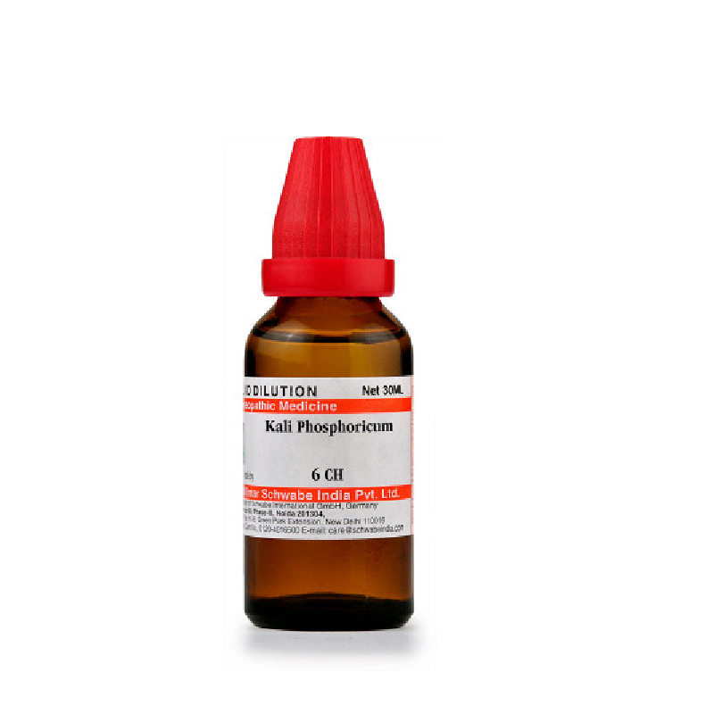 Dr-Willmar-Schwabe-India-Homoeopathic-Kali-Phosphoricum-Dilution-30ml.png Dr Willmar Schwabe India Homoeopathic Kali Phosphoricum Dilution 30ml for headaches vertigo - Image 1