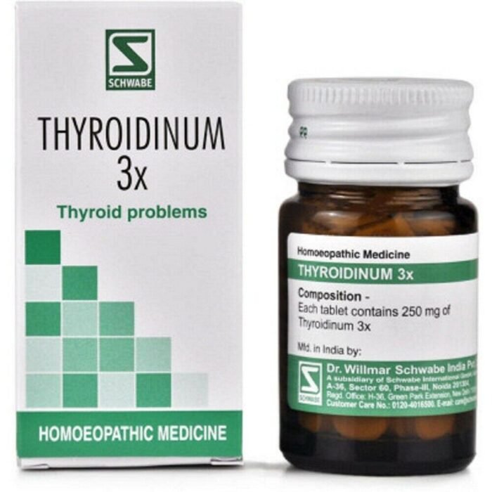 Dr Willmar Schwabe Thyroidinum Tablets 20gm for maintaining Weight headache blood pressure - Image 2