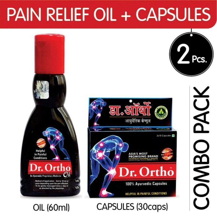 Dr. Ortho Pain Relief Oil 60ml & Capsules (30Caps) Combo - Image 2