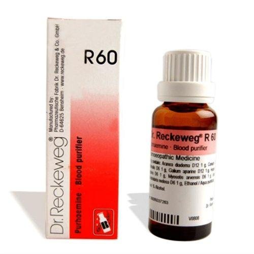 Dr.-Reckeweg-R60-Purhaeamine-Blood-purifier-22ml.1.jpg Dr. Reckeweg R60 Purhaeamine - Blood purifier - 22ml for boost the immunity skin health cholesterol levels - Image 1