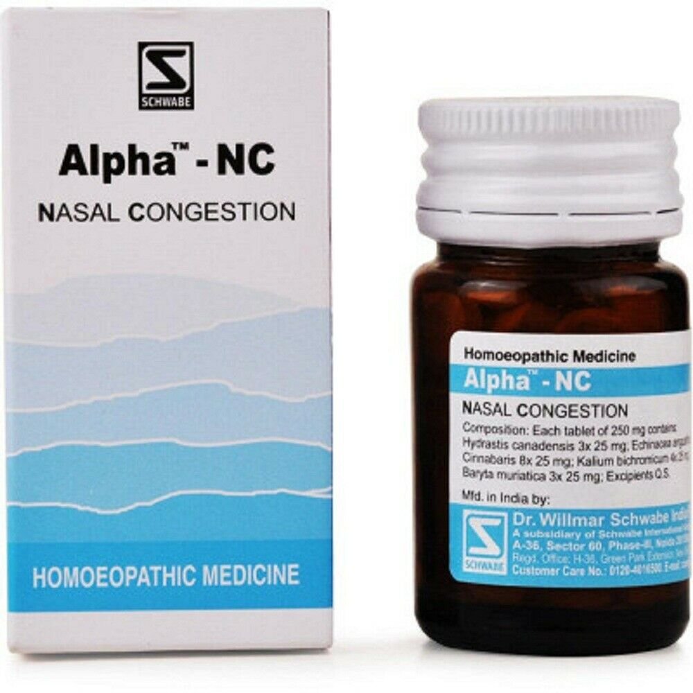Dr.-Willmar-Schwabe-Alpha-NC-Nasal-Congestion-20g-Tablets.jpg Dr. Willmar Schwabe Alpha NC (Nasal Congestion) (20g) Tablets for Headache Migraine asthma - Image 1