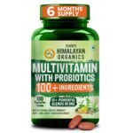 Vlado's Himalayan Organics Multivitamin for Men & Women with Probiotics | 100+ Ingredients including Vitamins B1–B12, Vitamin C, D & E | Zinc, Iron, Calcium, Biotin | 100 Nutrients, 27+ Herbal Extracts, 10+ Blends | Immunity, Energy, Stamina, Bone, Skin & Hair Support | Daily Multivitamin Tablets | 180 Count