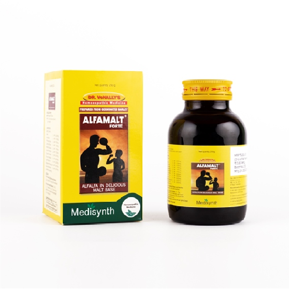 Medisynth-Alfamalt-Forte-Malt-250gm-1.png Medisynth Alfamalt Forte Malt (250gm) For Boosts Immunity, Digestion - Image 1