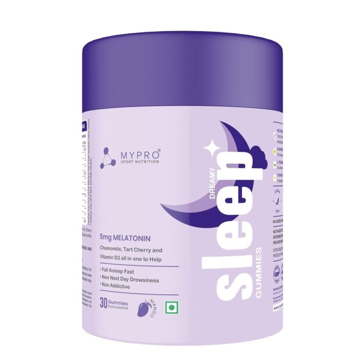 Mypro Sport Nutrition Melatonin Sleep Gummies | No Side Effect With Chamomile,Tart Cherry & Vitamin D2 | Promotes Deep Sleep | Calms Brain & Relaxes Nerves | Wake Up Fresh & Energetic - 30 Gummies - Image 2