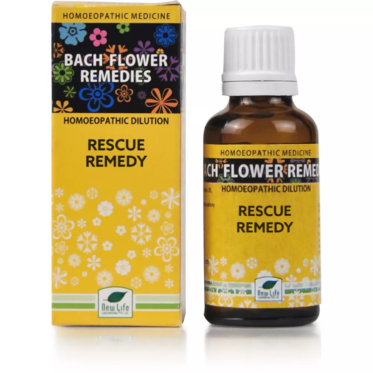New-Life-Bach-Flower-Rescue-Remedy-30ml.png New Life Bach Flower Rescue Remedy 30 For focus, concentration, stress and anxiety - Image 1