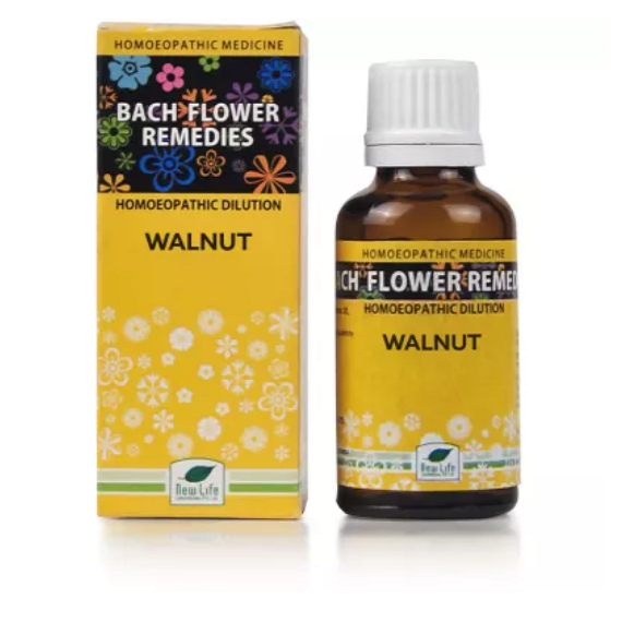 New-Life-Bach-Flower-Walnut-30ml.png New Life Bach Flower Walnut (30ml) For emotional stability, stress reliever, rational thinking, healthy change - Image 1