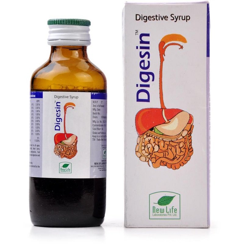 New-Life-Digesin-Syrup-100ml.jpg New Life Digesin Syrup (100ml) For Gas Formation, Acidity, Heartburn, Indigestion, Constipation - Image 1