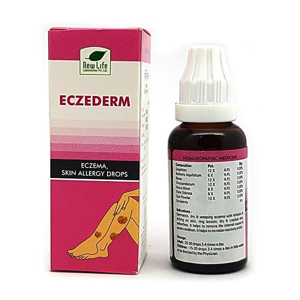 New-Life-Eczederm-Drops-30ml.jpg New Life Eczederm Drops (30ml) For skin allergies, skin lesions, Dermatitis, Eczema, Itching on Skin - Image 1