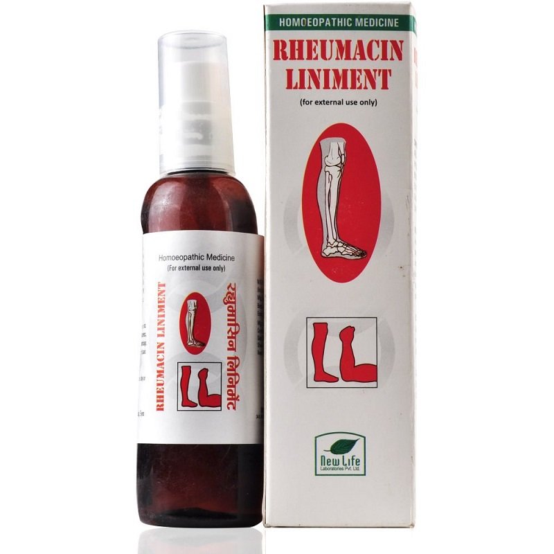 New-Life-Rheumacin-Liniment-Oil-50ml.jpg New Life Rheumacin Liniment (Oil) (50ml) For Joint Pains, Muscular Stiffness, Sciatica, Sprains, Stiff Neck, Injuries - Image 1