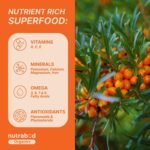 Nutrabud Organics Himalayan Sea Buckthorn Berry Juice - 500 ml - Natural Source of Vitamin C, Omega 3 6 7 9, Antioxidants For Immunity, Skin Glow & Gut Health - 50 Glasses (500ml (Pack of 1)) - Image 5