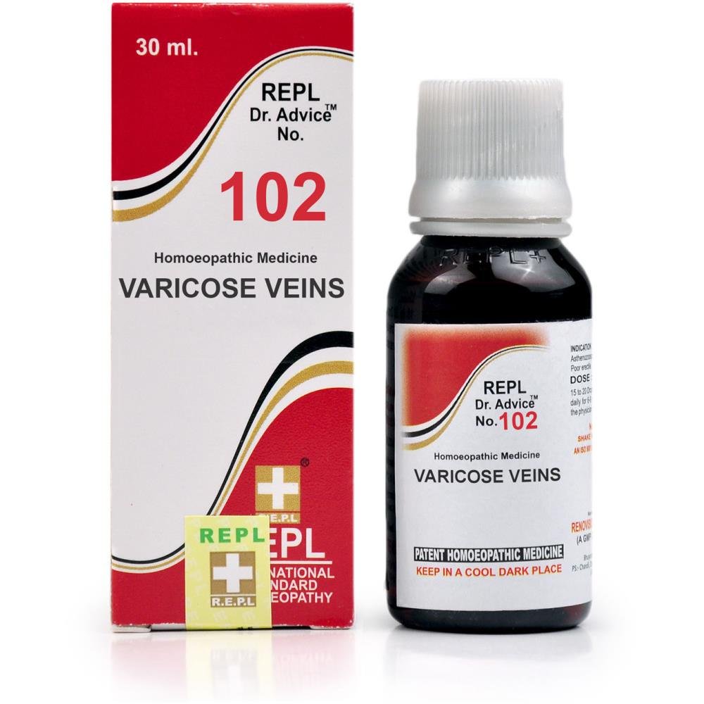 REPL-Dr.-Advice-No-102.jpg REPL Dr. Advice No 102 (Varicose Veins) (30ml) For Inflammation and Dilation of the Veins with Ulcers, Pain in Legs - Image 1