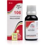 REPL Dr. Advice No 106 (Kala Azar) (30ml) For Mild to High Temperature with Body ache, Weak Liver, Excessive Thirst and Chillness