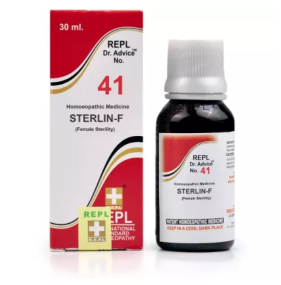 REPL-Dr.-Advice-No-41-Sterlin-F-30ml.png REPL Dr. Advice No 41 (Sterlin -F) (30ml) For Hormones in Female, Premature and Profuse Menses with Pain - Image 1