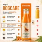 Rogcare Sea Buckthorn Juice 500ml Packed in a Glass Bottle | Cold-Pressed Sea Buckthorn Pulp Concentrate from Ladakh Himalayas (-40°C) Rich in Natural Vitamin C, Omega 3, 6, 7, 9 & Antioxidants | Skin Glow & Gut Health - Image 2