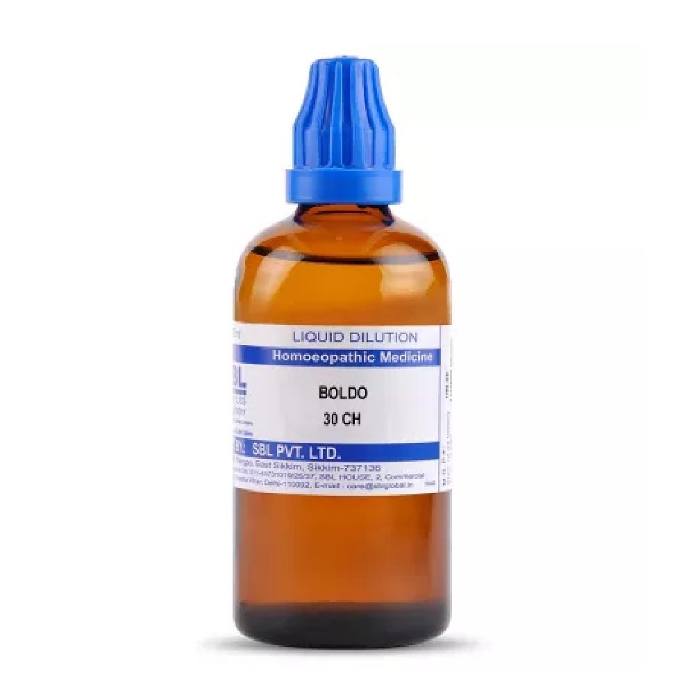 SBL-Boldo-30-CH-100ml.png SBL Homeopathic Boldo Dilution (30 ML / 100 ML) For Constipation, Acidity - Image 1