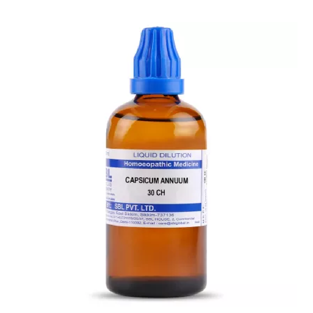 SBL-Capsicum-Annuum-30-CH-100ml.png SBL Homeopathic Capsicum Annuum Dilution (30 ML / 100 ML) For Piles - Image 1