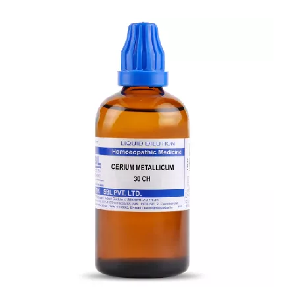 SBL-Cerium-Metallicum-30-CH-100ml.png SBL Homeopathic Cerium Metallicum Dilution (30 ML / 100 ML) For Gastrointestinal - Image 1