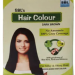 SBL Dark Brown Hair Colour 12 Sachets (192 gm Powder in box) for hair care hair fall