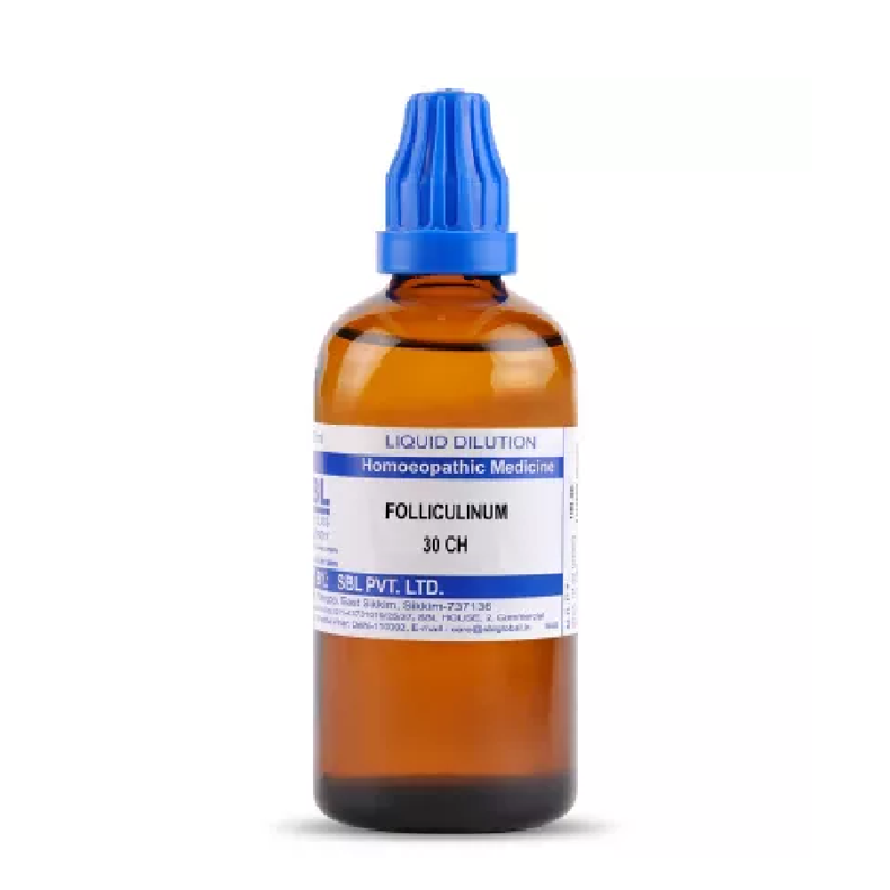 SBL-Folliculinum-30-CH-100ml.png SBL Homeopathy Folliculinum Dilution (30ml / 100 ML) For Bleeding - Image 1