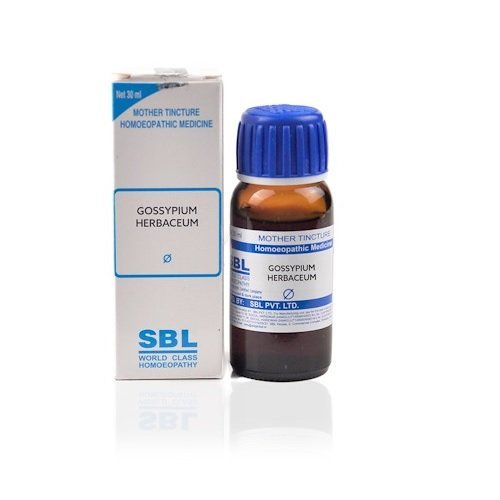 SBL-Gossypium-Herbaceum-Mother-Tincture-Q.jpg SBL Gossypium Herbaceum Mother Tincture (Q) 30ml for vomiting nausea relief pain - Image 1