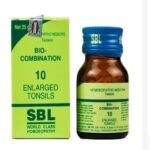 SBL Homeopathic Bio Combination 10( BC 10) Tablets for Enlarge Tonsils 25gm for Tonsilitis Throat Pain Bad Breath