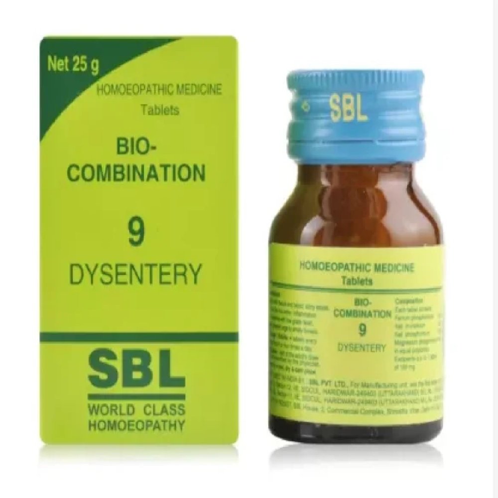 SBL Homeopathic Bio Combination 9 ( BC 9) Tablets SBL Homeopathic Bio Combination 9 ( BC 9) Tablets for Dysentery 25gm for Piles swelling - Image 1