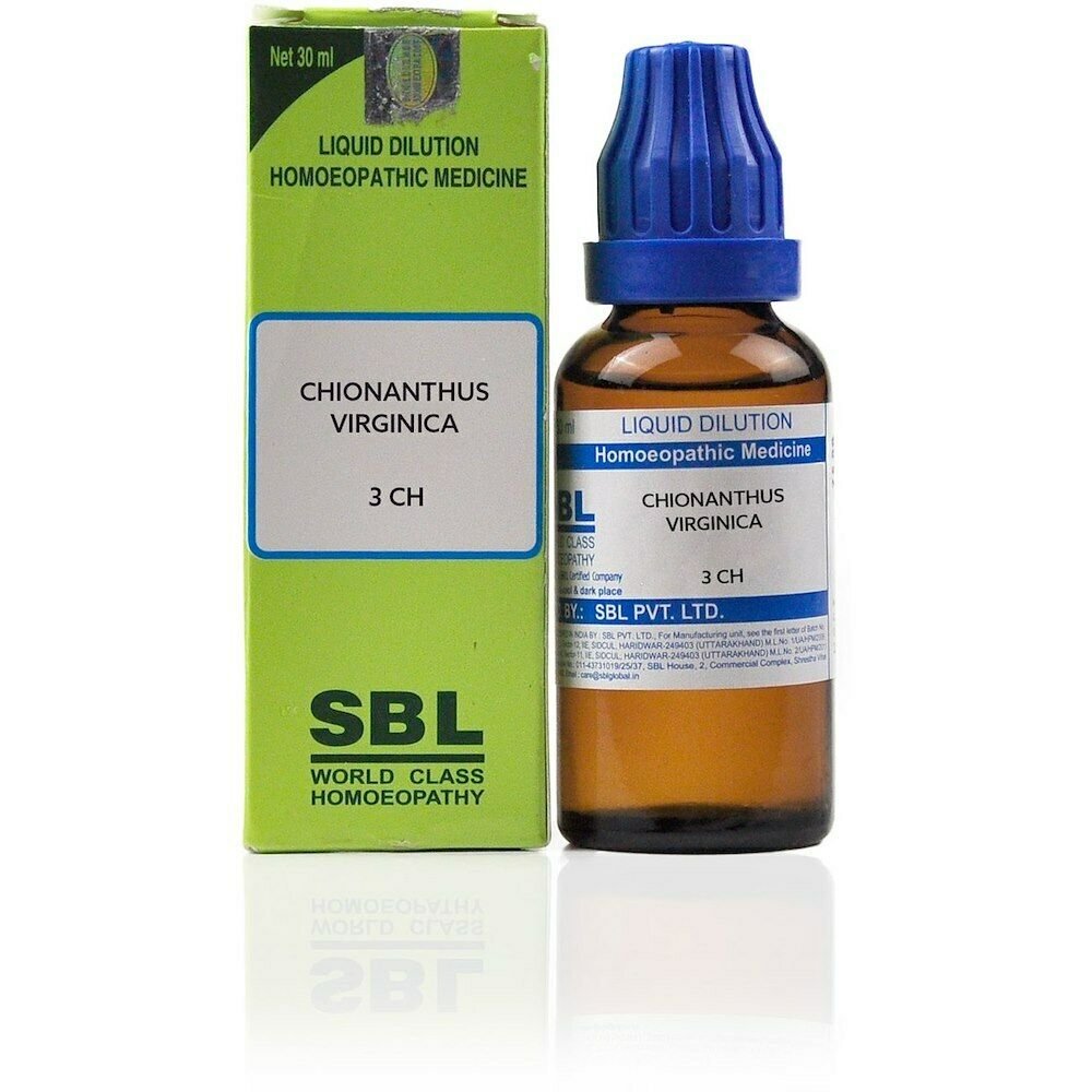 SBL-Homeopathic-Chionanthus-Virginica-Dilution-30ml-for-gall-bladder-calculi-3.jpg SBL Chionanthus Virginica Dilution 30ml for headache constipation Relieves pain - Image 1