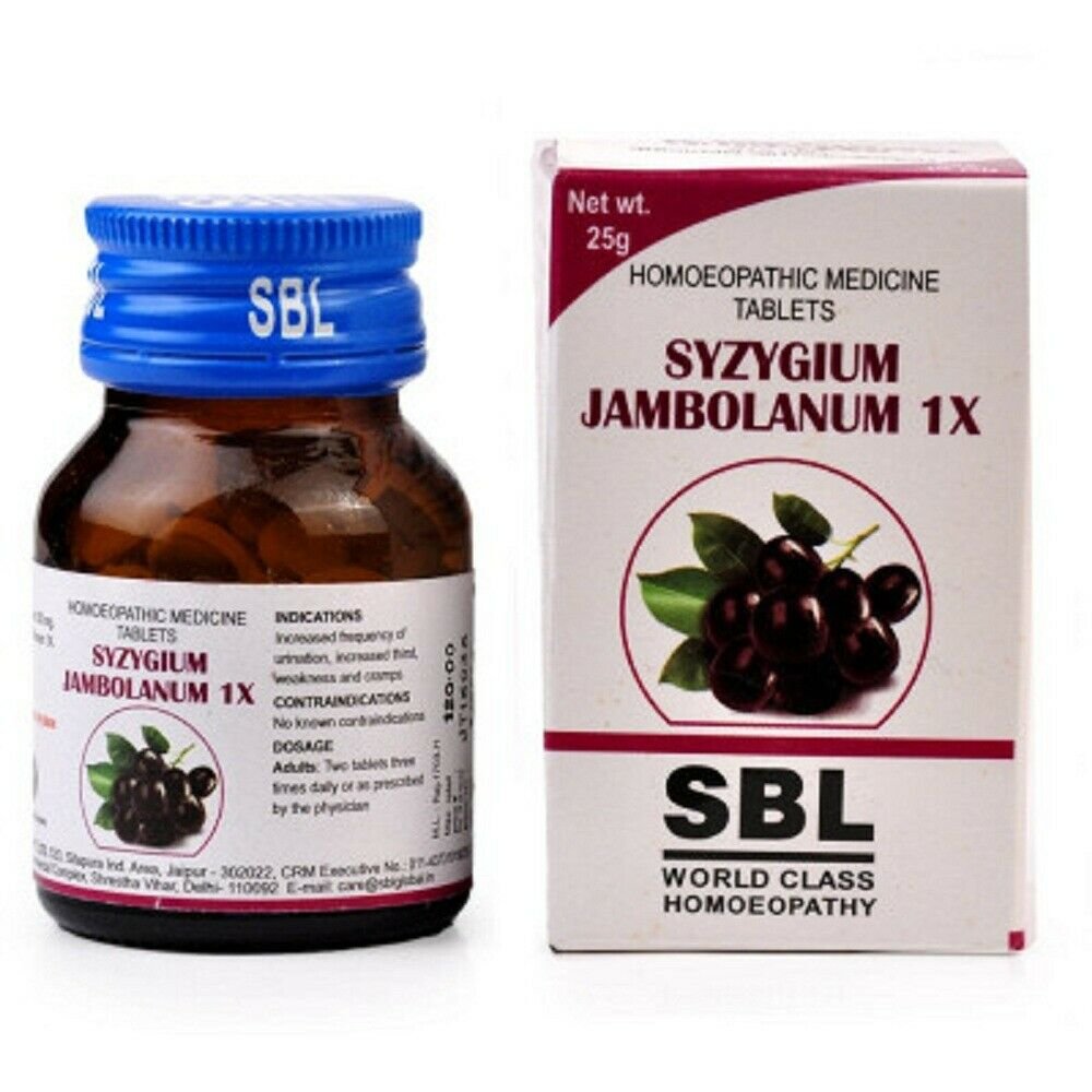 SBL-Homeopathic-Syzygium-Jambolinum-1X-25gm-Tablets-For-Increased-Sugar.jpg SBL Syzygium Jambolinum (25gm) Tablets for high blood sugar levels diarrhoea - Image 1