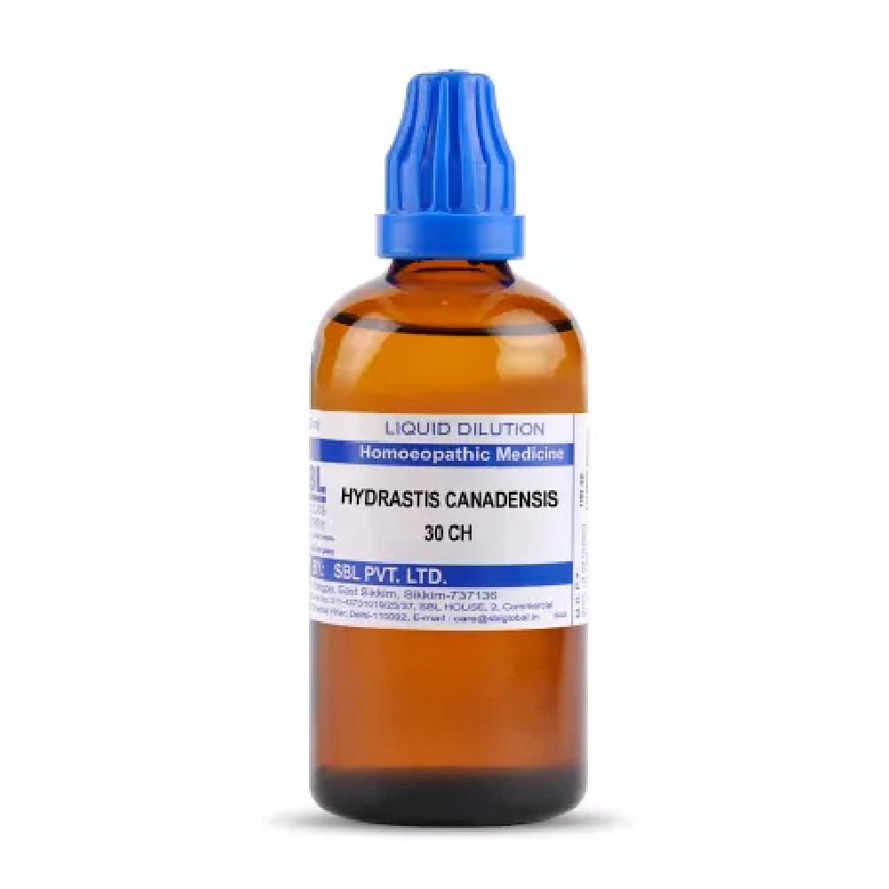 SBL-Hydrastis-Canadensis-30-CH-100ml.png SBL Homeopathic Hydrastis Canadensis Dilution (30 ML / 100 ML) For Eczema, Ear Pain - Image 1