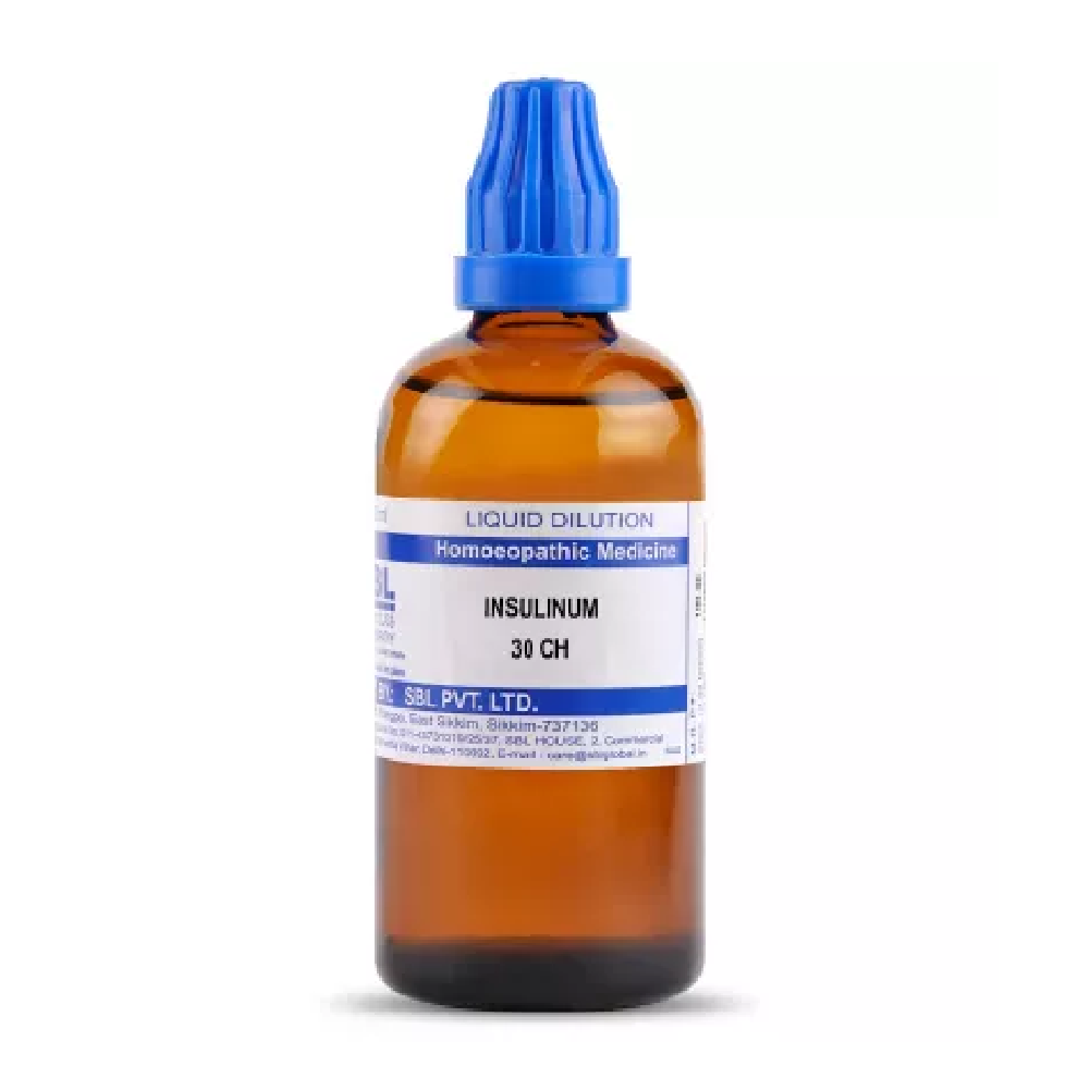 SBL-Insulinum-30-CH-100ml.png SBL Homeopathy Insulinum Dilution (30ml / 100 ML) For Blood Sugar Level - Image 1