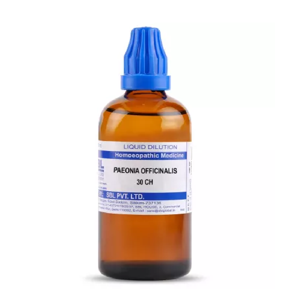 SBL-Paeonia-Officinalis-30-CH-100ml.png SBL Homeopathy Paeonia Officianalis Dilution (30 ML / 100 ML) For Piles, Diarrhoea - Image 1
