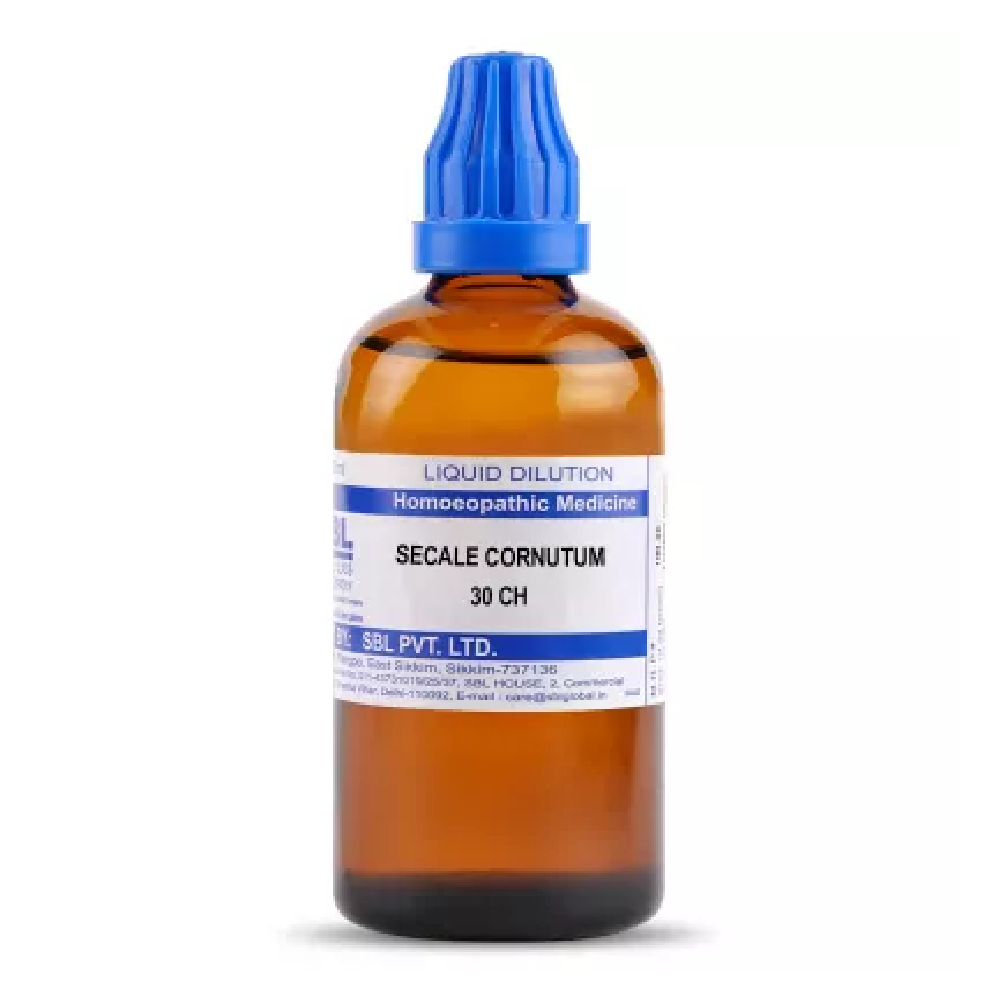 SBL-Secale-Cornutum-30-CH-100ml.png SBL Homeopathic Secale Cornutum Dilution (30 ML / 100 ML) For Vertigo, Anxiety - Image 1