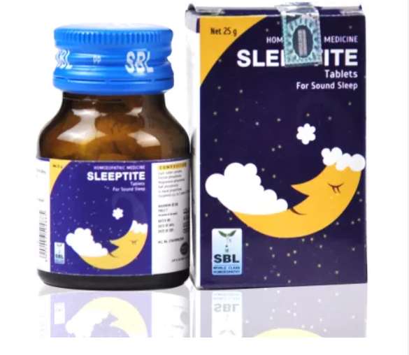 SBL-Sleeptite-Tabs-25g.1.png SBL Sleeptite Tablet for Distureb sleep 25gm for Anxiety Depression - Image 1